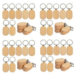 Keychains Blank Wooden Key Tag DIY Wood Blanks 80 Pack