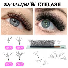 4D W Eylash 5D 3D Russia Volume Lash Fluffy Premade Fans Clover Mink Faux Cil Lashes Dolly Hybrid Eyelash Cilios 240407