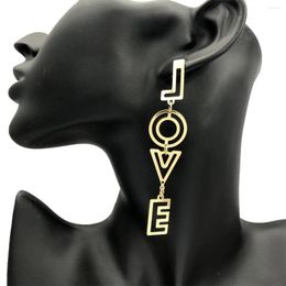 Stud Earrings LOVE Letter Personalised Couple Tassels With Advanced Sense Jewellery Piercing For Women Y2k