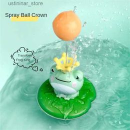 Sand Play Water Fun Bath Toys Electric Spray Water Floating Rotation Frog Sprinkler Shower Game For Children Kid Swimming Bathroom for Children Gift L416