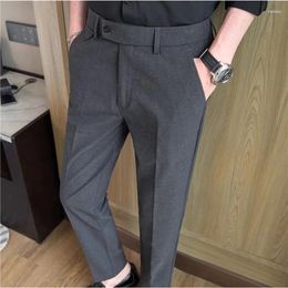 Men's Suits Brand Casual Business Dress Pant Men Elastic Waist Office Social Trousers Slim Fit Suit Pants Streetwear Clothing