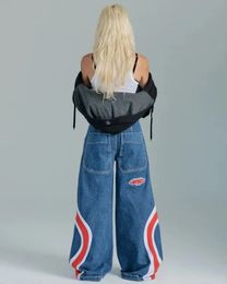 JNCO baggy jeans women American Vintage high waisted jeans Harajuku streetwear trend jeans models hip hop wide leg pants women 240409