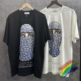 Men's T-Shirts IH NOM UH NIT PARIS Flower Rose Mask Printing T-Shirt For Men High Quality Oversize Casual Cotton Breathe T-Shirts Tops T240419