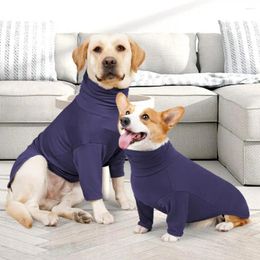 Dog Apparel Useful Pet Clothes Breathable Prevent Shedding Hair Solid Color Medium Large Jumpsuit