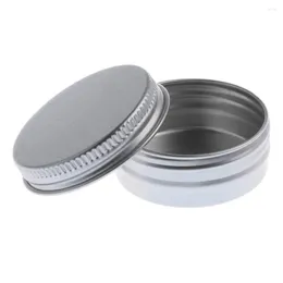 Storage Bottles 10pcs 15g Round Lip Tin Containers Bottle With Screw Thread Lid
