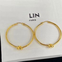 Designer Knot Hoops Earrings Women Gold Jewellery Luxury Huggie Earring Classic Circle Hoop Jewlery Charm Earings Stud Earing