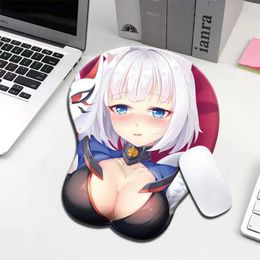 mouse pad Wrist Rests Azur Lane Creative Cartoon Anime Sexy Beauty mouse pad Silicone 3D Breast Wrist Rest Chest Tapis de Souris Y240419