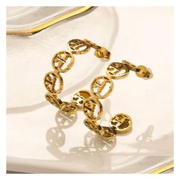 Hoop Huggie Mixed 18K Gold Plated Luxury Designers Letters Stud Earrings Classic Style Geometric Women Crystal Rhinestone Pearl Earrin Dhl98