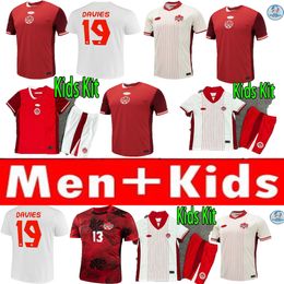 2024 2025 Canada Soccer Jerseys MEN KIDS KIT Uniform national team DAVIES J.DAVID 24 25 UGBO LARIN CAVALLINI MILLAR EUSTAQUIO football shirts home away S-XXL