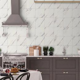 Wall Stickers 1pc 30 30cm Modern Kitchen Waterproof Oilproof Classic Marble Pattern Desktop Self-adhesive
