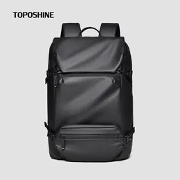 Backpack Toposhine British Style Handsome With Multi-functional Film Covering Oxford Cloth Splash Proof Dirt Resistant