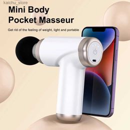 Electric massagers Mini facial massager gun with 3 gears electric deep muscle tissue relaxation neck and back body compression massager portable f Y240504 FTY4