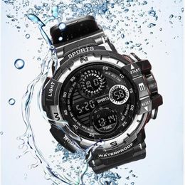 Wristwatches Waterproof Outdoor Sports Watch High Quality Simple Digital Multifunction Electronic Casual Chronograph