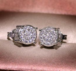 Earrings Studs Yellow White Gold Plated Sparkling CZ Simulated Diamond Earrings For Men Women 159 T23317752