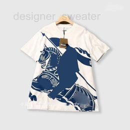 Men's T-Shirts Designer Short sleeved T-shirt Horse round Neck cotton top U0AX