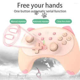 Game Controllers Cartoon Kitten Wake Up Voice Wireless Controller Headset Support Compatible Switch/Switch Lite/Switch OLED