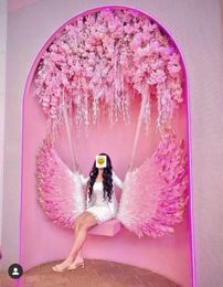 Grand Party Supplies Customised Creative Swings Decorations Large Pink feather Angel Wings Cute Pography Shooting Props9998391