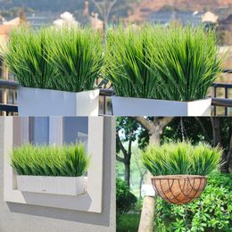 Decorative Flowers 5Pcs Artificial Grass Realistic 7 Branch Simulation Flower Arrangement For Home Decoration