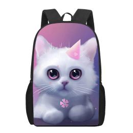 Bags Kawaii Cartoon Cat School Bags for Boys Girls Kitten 3D Print School Backpacks Kids Bag Kindergarten Backpack Men Child Bookbag