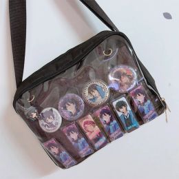 Bags 30x20cm Japanese Lolita Harajuku Shoulder Bag Mini Itabag Cosplay Transparent Bag