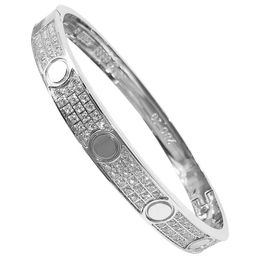 Brand designer ZhiCarter Full Sky Star Bracelet with Diamond Titanium Steel Jewelry Three Rows of Rose Gold With logo