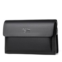 Wallets Leather Wallet Men Coded Lock Day Clutch Men's Antitheft Flip Business Portemonnee Male Big Capacity Long Wallet Phone Bag