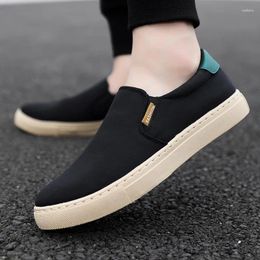 Casual Shoes Men Non-slip Sole Classic Sewing Comfortable Slip-on Lace-up Spring Summer Work