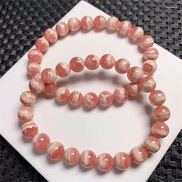 Link Bracelets Natural Red Lace Agate Bracelet Bead Crystal Reiki Healing High Quality Gemstone Fashion Stone Jewellery Gift 1PCS 8.5MM