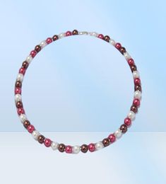 Handmade beautiful 8mm multicolor south sea round bead shell pearl necklace bracelet earrings set 45cm fashion jewelry 2set lot2787550874