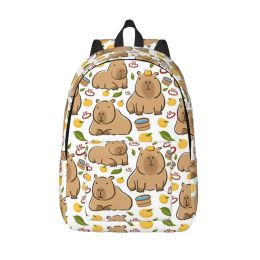 Bags Capybara Yuzu Onzen Bath for Teens Student School Bookbag Daypack Elementary High College Sports