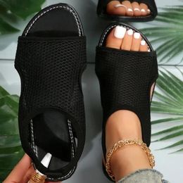 Slippers Women Summer Mesh Casual Sandals Ladies Wedges Outdoor Shallow Platform Shoes Female Slip-On Light Comfort Plus Size