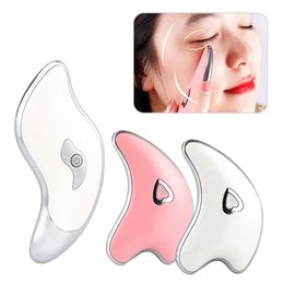 Electric Guasha Vibration Massager Face Neck Scraping Tool Lifting Scraper Double Chin Removal Face Slimming V-Line Care 240418