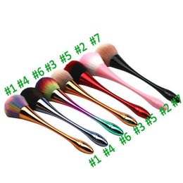 NA027 7 Styles Multicolor Foundation Face Makeup Brushes Set Water Drop Small Waist design Travel Cosmetic Makeup Beauty Brush Too8702118
