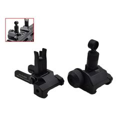 Tactical Hunting Scopes Foldable Fibre Optics Iron Sights KAC600 Nylon Metal Front and Rear Sight for Picatinny Weaver Rails