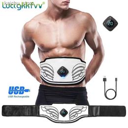 Electric massagers Muscle Stimulator EMS Abdominal belt Trainer LCD Display Abs Fitness Training Home Gym Weight Loss Body Slimming belly training Y240425