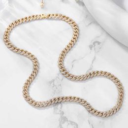 5NQ0 Chain Houtros 8mm Cuban Bracelet For Men 925 Sterling Silver Plated 18K Gold Full High Carbon Diamond Hip Hop Link Chain Fine Jeweley d240419