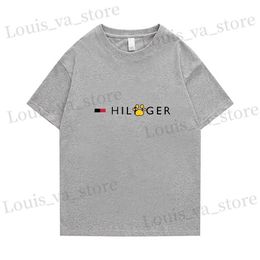 Men's T-Shirts Summer Mens Cotton T-shirt Minimalist Top T-shirt Mens Fashion Letter Short Slve Clothing Harajuku Strt Clothing T240419