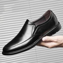 Casual Shoes 2024 Classic Business Men's Dress Fashion Elegant Formal Wedding Black Men Slip On Office Oxford For