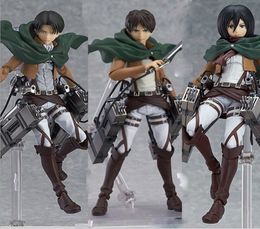 15cm Japanese Anime Attack on Titan Levi Eren Yeager Mikasa Ackerman PVC action figure toy collection model doll gift Q07225919047