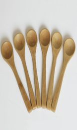8 Size Small bamboo Spoons Natural EeoFriendly Mini Honey Spoons Kitchen Mini Coffee Teaspoon Kids Ice Cream Scoop 916cm DH20733945577