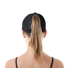 Ball Caps Quick Dry Ponytail Baseball Caps Women Criss Cross Messy Bun Snapback Hat Ponycap Trucker Hats Adjustable Outdoor Sports