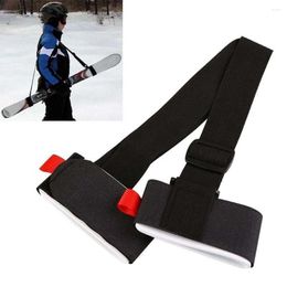 Outdoor Bags Ski And Pole Carrier Strap Adjustable Holder Straps Portable Snowboard Carrying For Men Women Kids