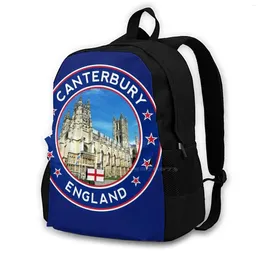 Backpack T-Shirt Sticker Circle With Po School Bags Travel Laptop England United Kingdom