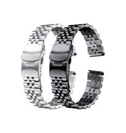 Stainless Steel Bracelet 18mm 19mm 20mm 21mm 22mm 24mm 26mm Women Men Silver Solid Metal Watch Band Strap Accessorie241b4622854