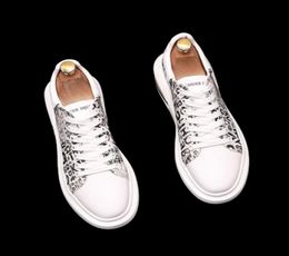 Luxury Designer Wedding Dress Shoes Fashion Style White Chunky Printed Leather Sneakers Spring Autumn Laceup Platform Trainers Ma7539094