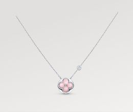 Luxus -Anhänger Halskette Designer rosa Anhänger für Frauen 925 Sterling Silber Anhänger Halskette Schmuck Valentinstag Geschenk mit Schachtel