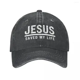 Ball Caps Jesus Saved My Life Christian Summer Autumn Cap Homme Baseball Fashion Cowboy Hats Bone Washed Cotton Sports Casquette