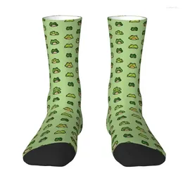 Men's Socks Novelty Mens Frogs Doodle Dress Unisex Warm Breathbale 3D Print Crew