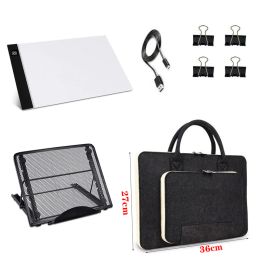 Bags 5d Diamond Painting Accessories A4 Led Light Tabelt Pad with Holder Canvas Handbag Easy to Carry Diy Embroidery Mosaic Tools