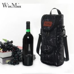 Bags Winmax Aluminum Foil Wine Champagne Cooler Bag for Men Reusable Wine Insulated Bag Gifts 12 Bottle Bevergae Holder Carrier Tote